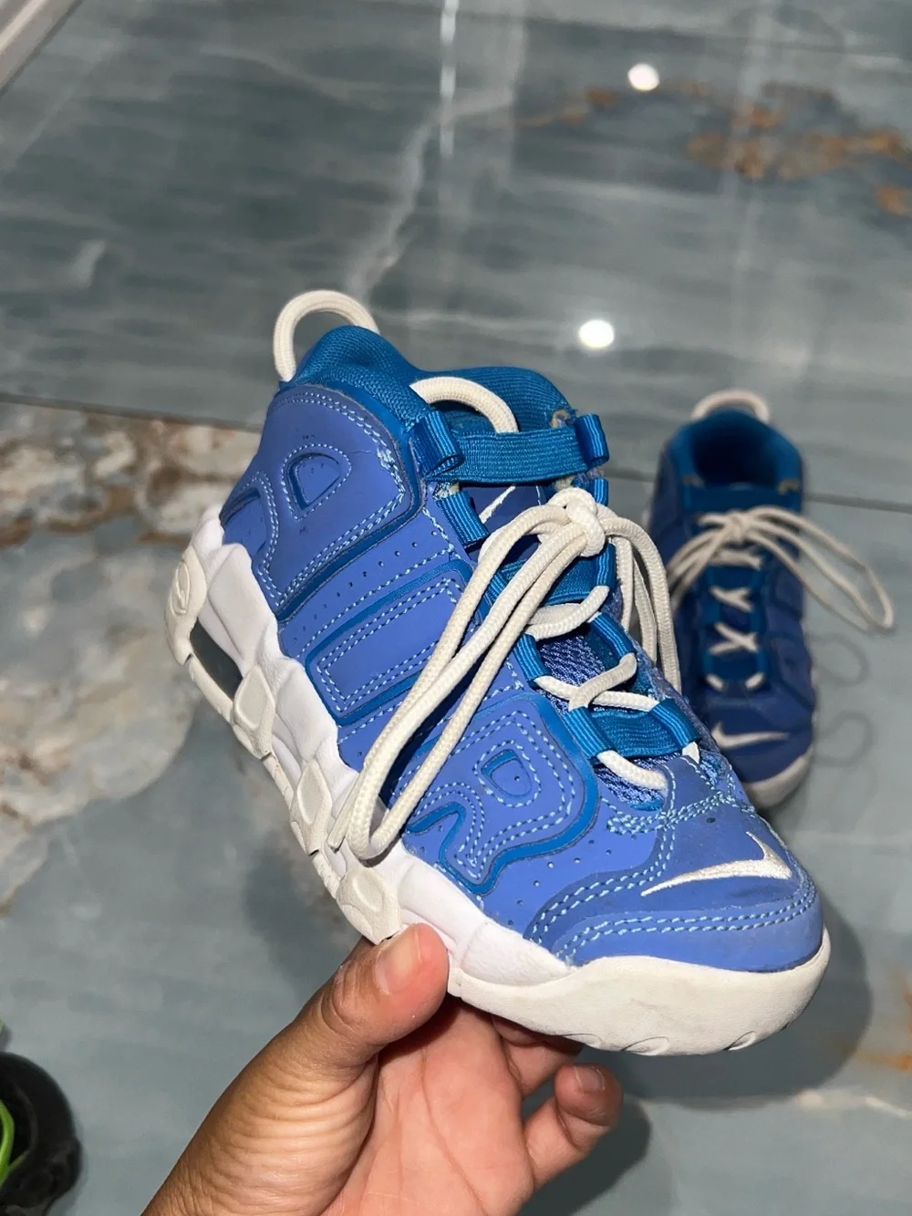 Nike Kids Blue and White Chunky Athletic Sneakers